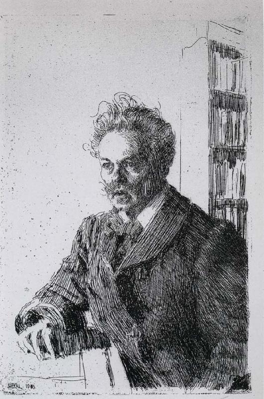 Anders Zorn August Strindberg. oil painting image